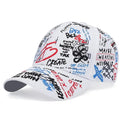 Mode Buchstabe Baseballmütze Graffiti Sonnen-Hip-Hop-Kappe Visier Frühling Hut Herren Verstellbare Snapback Baumwollkappe für Damen Herren Hüte