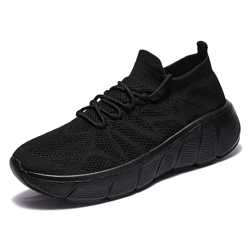Grenzüberschreitende neue Socken-Schuhe für Männer und Frauen, lässige Paar-Schuhe, dicke Sohle, Studentenmode, All-Match Flyknit Sportschuhe für Männer