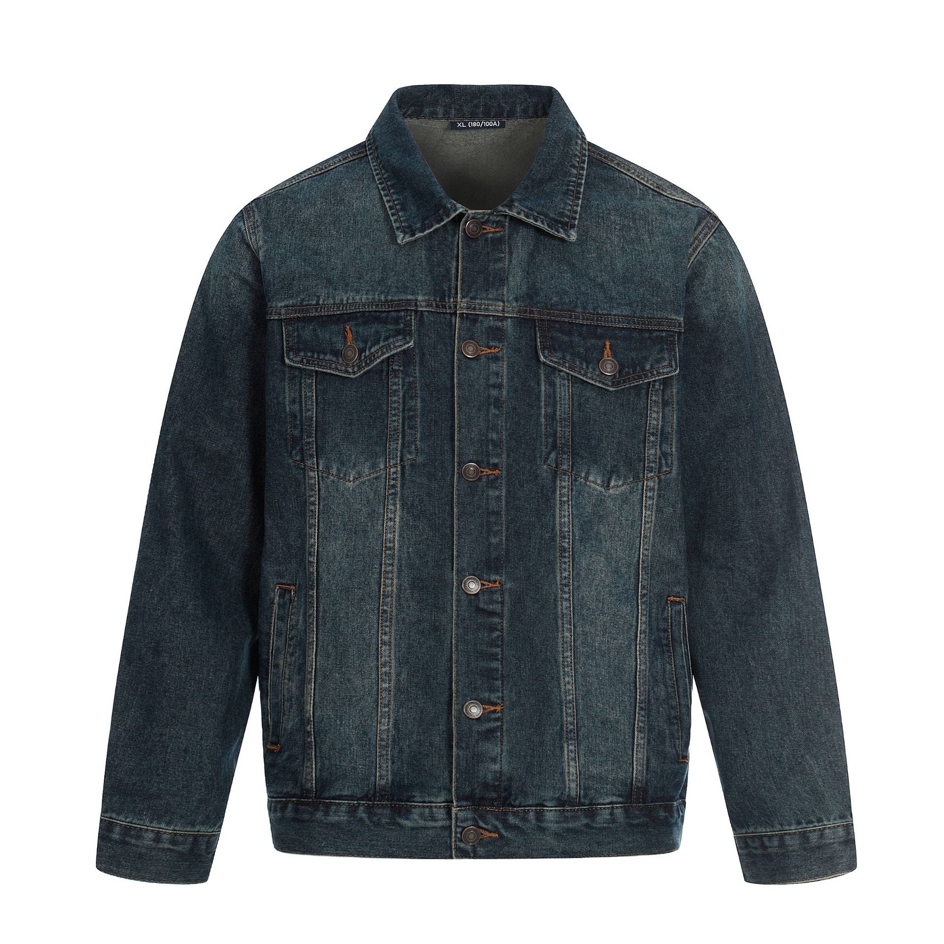 Jeansjacke für Herren Lässiger Streetstyle High-End Mode-Mantel