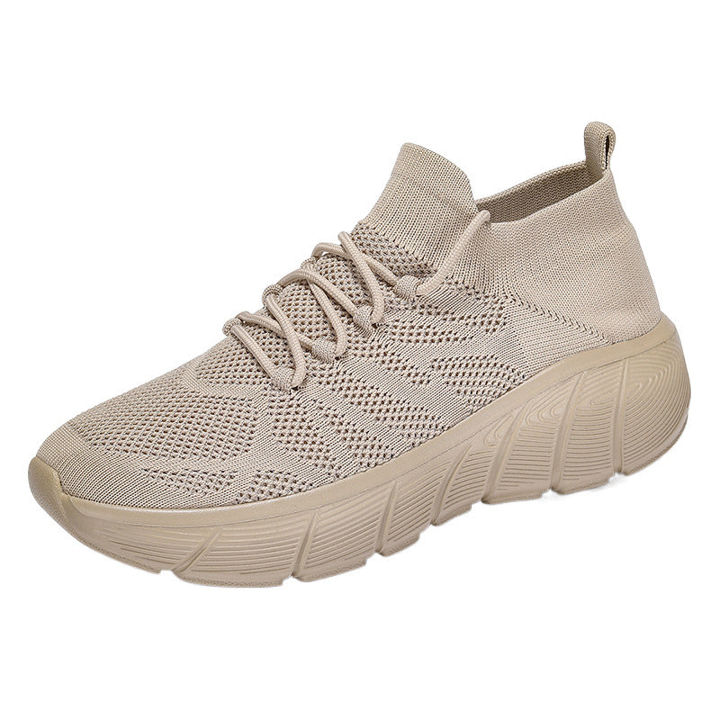 Grenzüberschreitende neue Socken-Schuhe für Männer und Frauen, lässige Paar-Schuhe, dicke Sohle, Studentenmode, All-Match Flyknit Sportschuhe für Männer