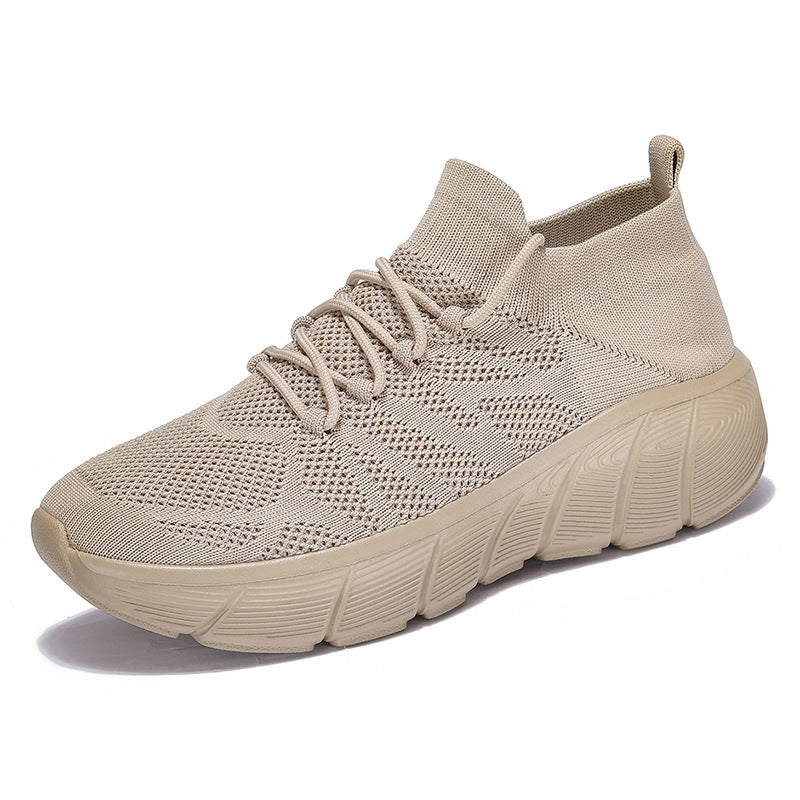 Grenzüberschreitende neue Socken-Schuhe für Männer und Frauen, lässige Paar-Schuhe, dicke Sohle, Studentenmode, All-Match Flyknit Sportschuhe für Männer