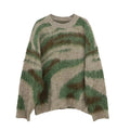Men Autumn Winter New Korean High Street Striped Sweater Loose Versatile Tide Fashion Oversized Knitwear Pullover Men