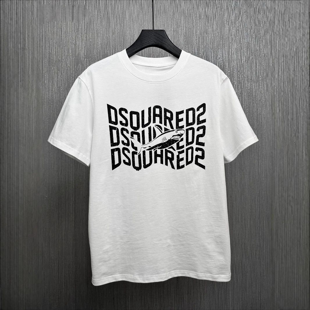 Sommer Fashion DSQ Bedruckte T-Shirts für Herren und Damen A