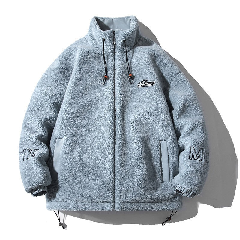 Lamm-Kaschmir-Baumwolljacke für Herren – Verdickte warme Baumwolljacke im Hongkong-Mode-Stil für den Winter