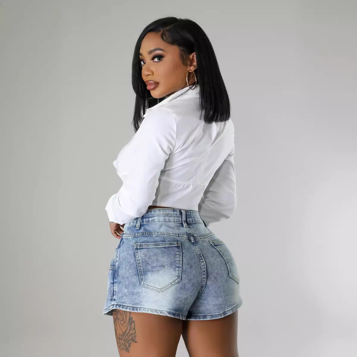 Damenmode Damen Sexy Halb-Rock Mode Persönlichkeit Unregelmäßige Jeans