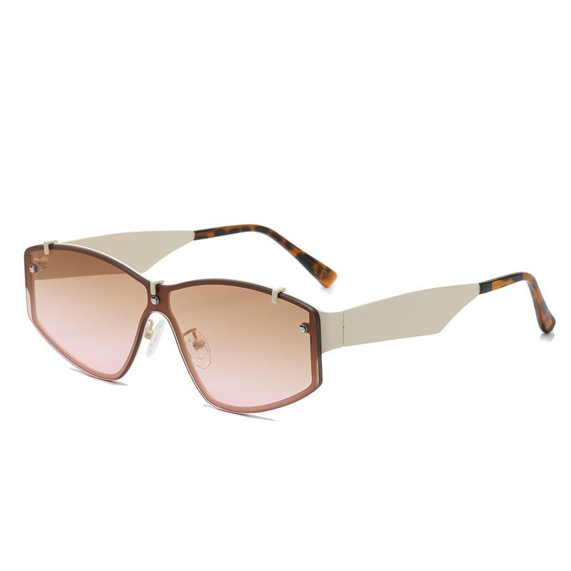 Lunettes de soleil sans monture pour hommes, tendance, lunettes de soleil de créateur, lunettes de soleil de défilé