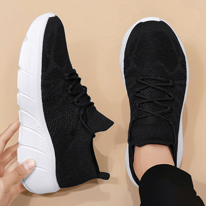 Grenzüberschreitende neue Socken-Schuhe für Männer und Frauen, lässige Paar-Schuhe, dicke Sohle, Studentenmode, All-Match Flyknit Sportschuhe für Männer