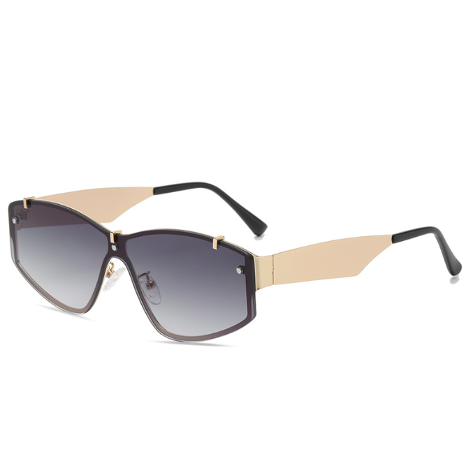 Lunettes de soleil sans monture pour hommes, tendance, lunettes de soleil de créateur, lunettes de soleil de défilé