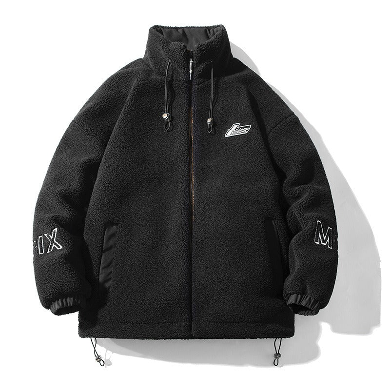 Lamm-Kaschmir-Baumwolljacke für Herren – Verdickte warme Baumwolljacke im Hongkong-Mode-Stil für den Winter