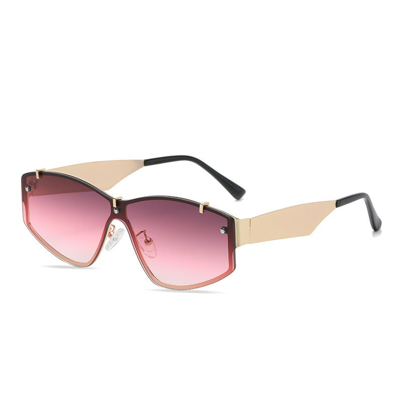 Lunettes de soleil sans monture pour hommes, tendance, lunettes de soleil de créateur, lunettes de soleil de défilé