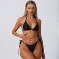 Sonnenblumen-Anhänger schwarzes, sexy Bikini-Oberteil