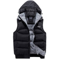 Fashion ärmellose Jacke 2019 Herren Verdickung 100% Baumwolle Weste Hut Kapuze Warme Weste Winterweste Herren Casual Windbreaker