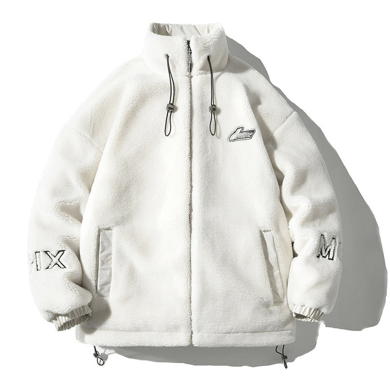 Lamm-Kaschmir-Baumwolljacke für Herren – Verdickte warme Baumwolljacke im Hongkong-Mode-Stil für den Winter