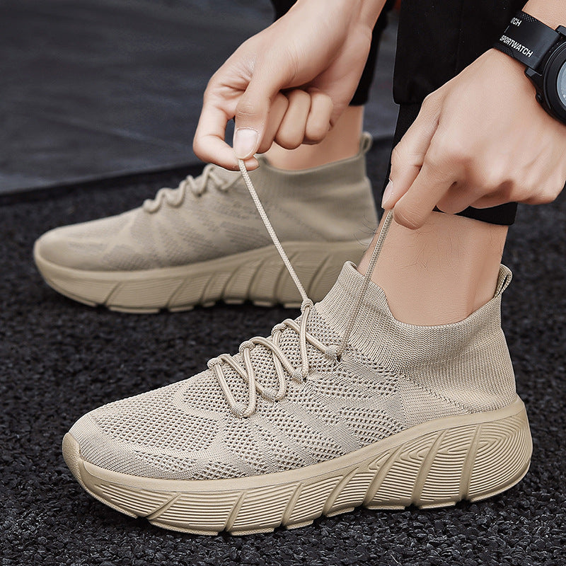 Grenzüberschreitende neue Socken-Schuhe für Männer und Frauen, lässige Paar-Schuhe, dicke Sohle, Studentenmode, All-Match Flyknit Sportschuhe für Männer