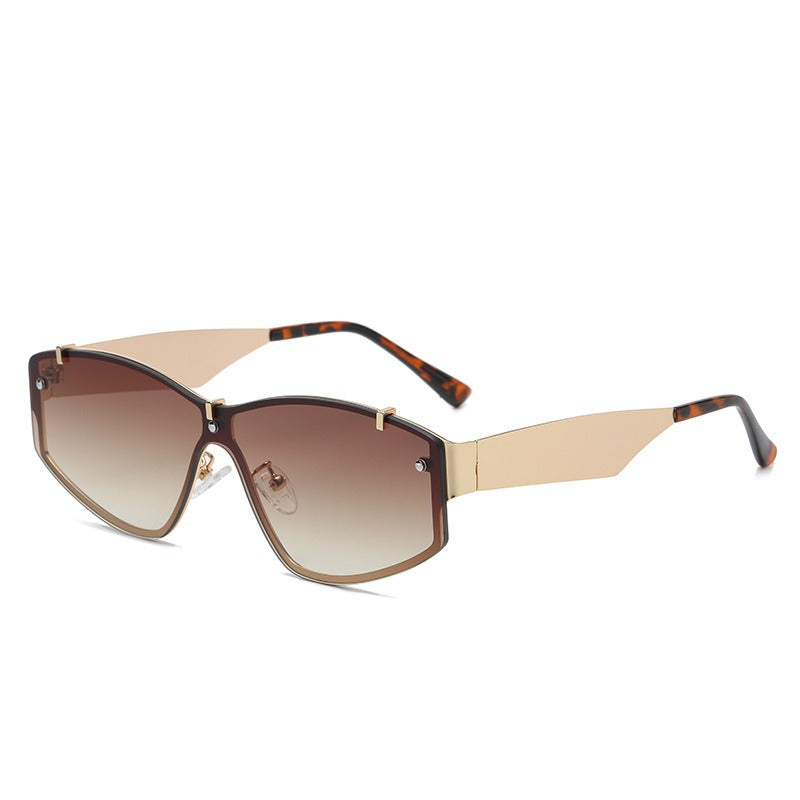 Lunettes de soleil sans monture pour hommes, tendance, lunettes de soleil de créateur, lunettes de soleil de défilé