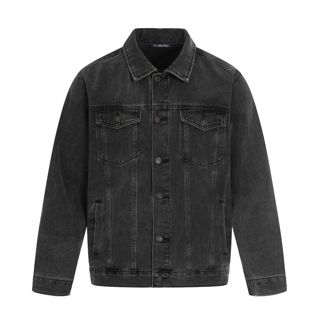 Blouson en jean pour homme, style urbain décontracté, manteau mode haut de gamme