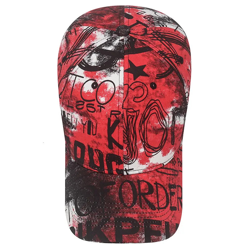 Neue coole Mode Graffiti Damen Herren Caps Hut Weiblich Männlich Sport Visoren Baseball Cap Street Trend Sonnenhut für Frauen Männer