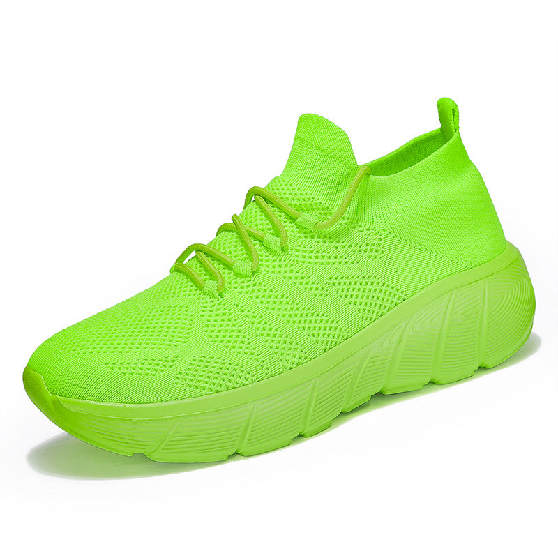 Grenzüberschreitende neue Socken-Schuhe für Männer und Frauen, lässige Paar-Schuhe, dicke Sohle, Studentenmode, All-Match Flyknit Sportschuhe für Männer