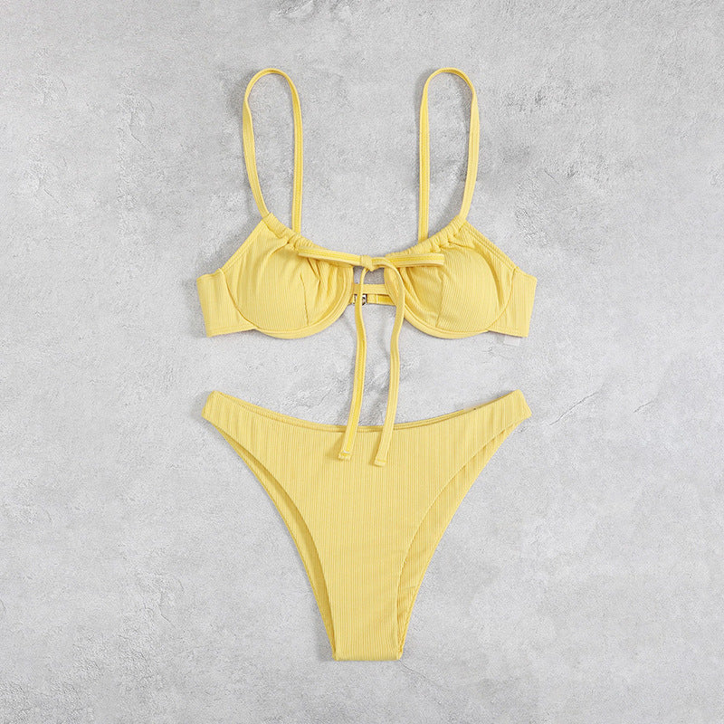 Bikini-Badeanzug, sexy Schnür-Einteiler für Damen, High-End-Bikini