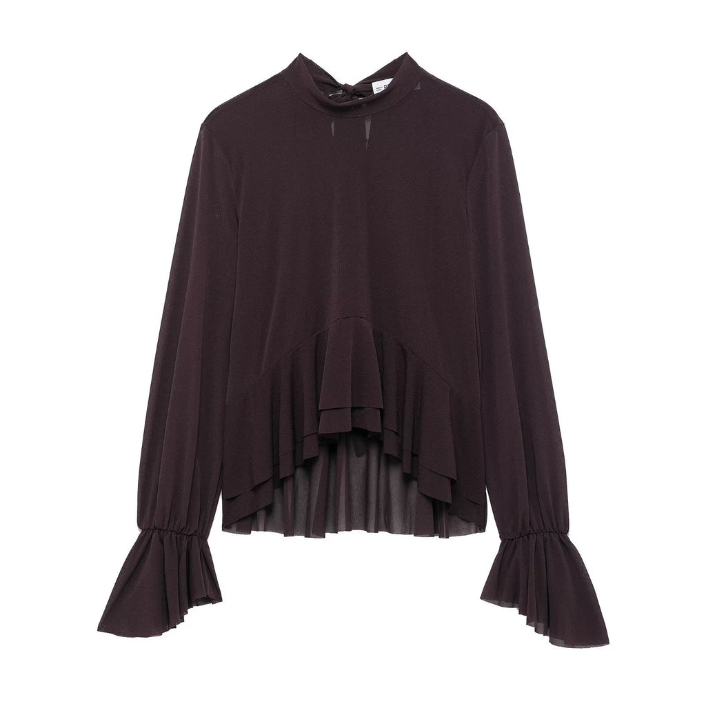 Modisches Bow-Layered Dekoshirt