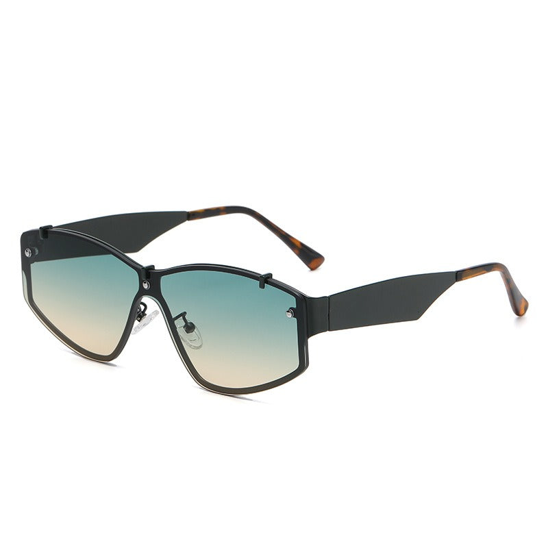 Lunettes de soleil sans monture pour hommes, tendance, lunettes de soleil de créateur, lunettes de soleil de défilé