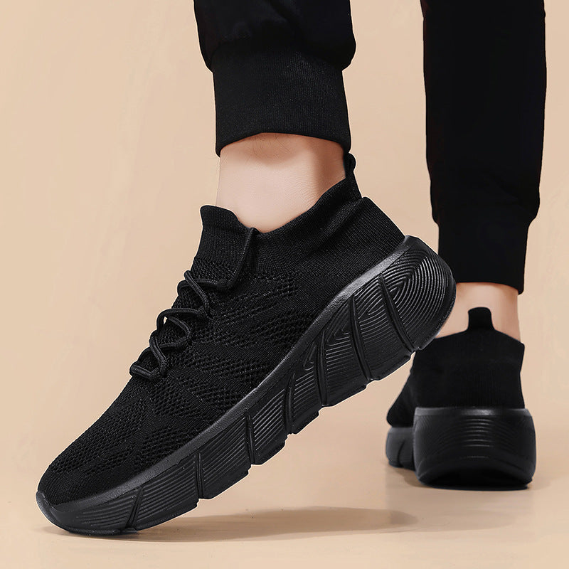 Grenzüberschreitende neue Socken-Schuhe für Männer und Frauen, lässige Paar-Schuhe, dicke Sohle, Studentenmode, All-Match Flyknit Sportschuhe für Männer