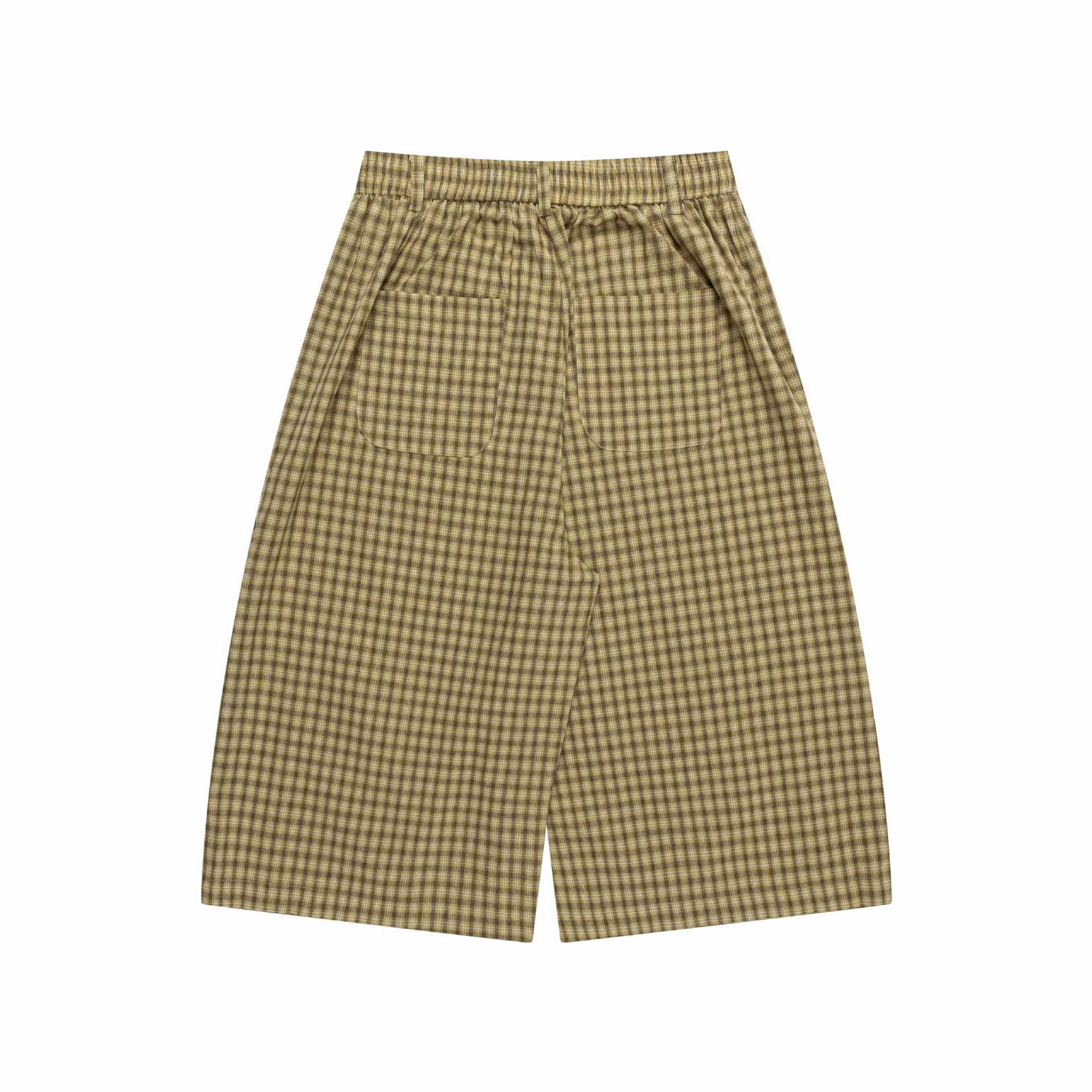Gecroppte Karohose mit Color Blocking