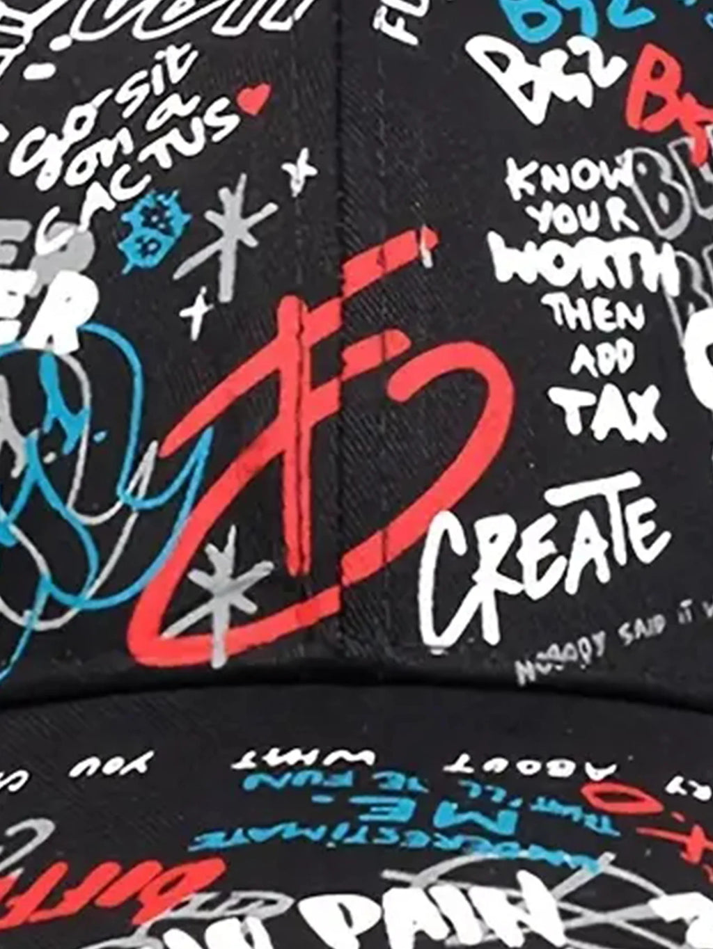 Mode Buchstabe Baseballmütze Graffiti Sonnen-Hip-Hop-Kappe Visier Frühling Hut Herren Verstellbare Snapback Baumwollkappe für Damen Herren Hüte