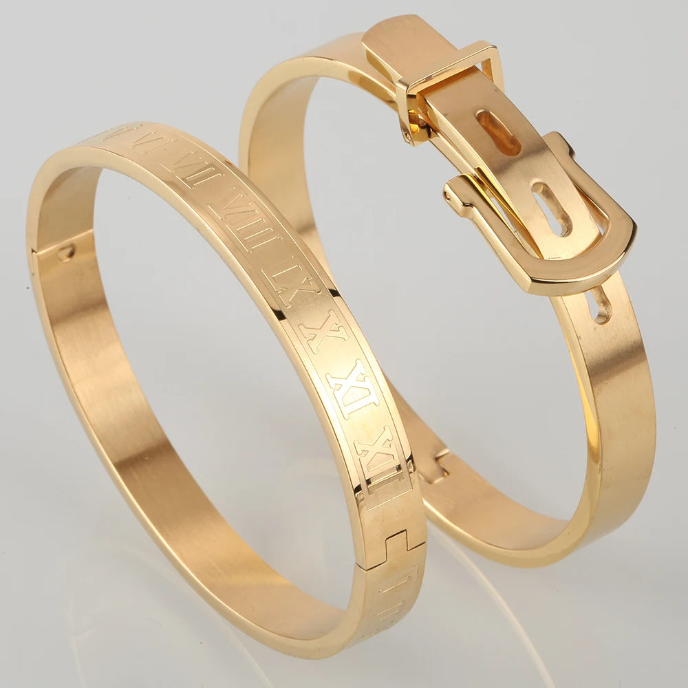 Edelstahl Armreif Herren Armbänder Herren Mode Titanstahl Armreif für Männer Armreif Armbänder goldene Armreife Herren Schmuck neu