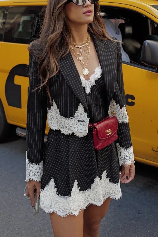 Kleidungsset: Minikleid + Blazer | Eleganter Look für Party oder Büro