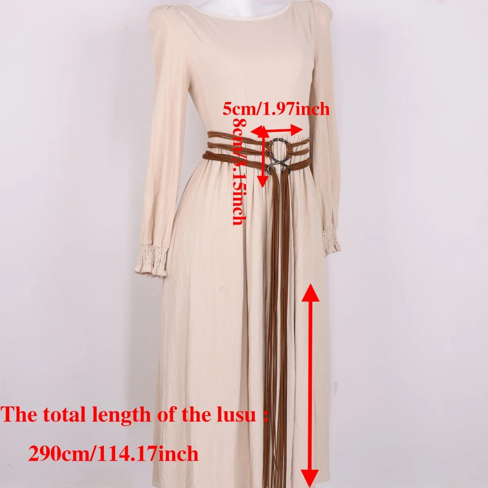 Ceinture Bohème Vintage | Corde Tressée à Franges Ajustable