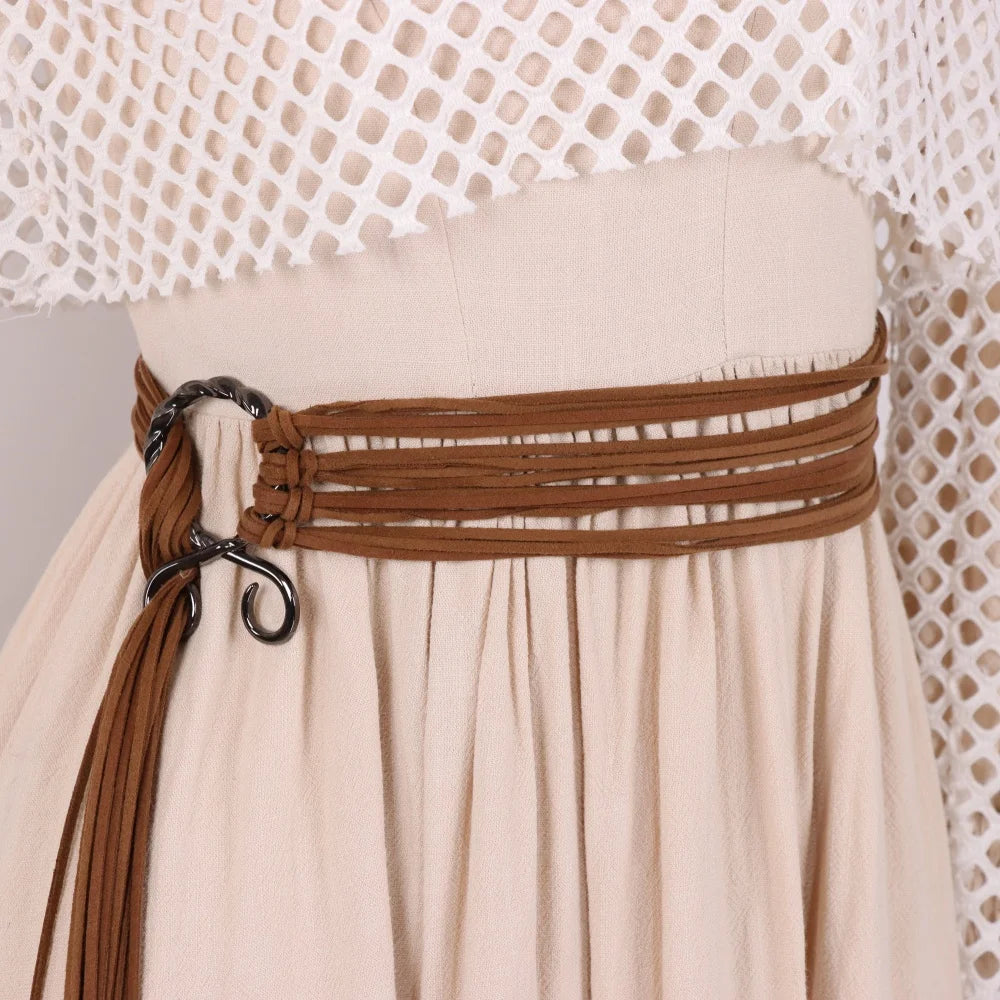 Vintage Bohemian Belt | Geflochtenes Seil mit verstellbaren Fransen