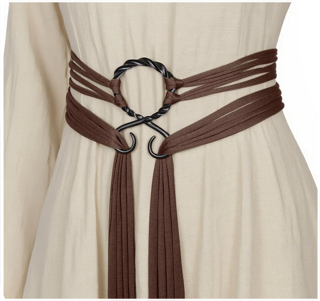 Ceinture Bohème Vintage | Corde Tressée à Franges Ajustable