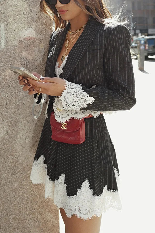 Kleidungsset: Minikleid + Blazer | Eleganter Look für Party oder Büro