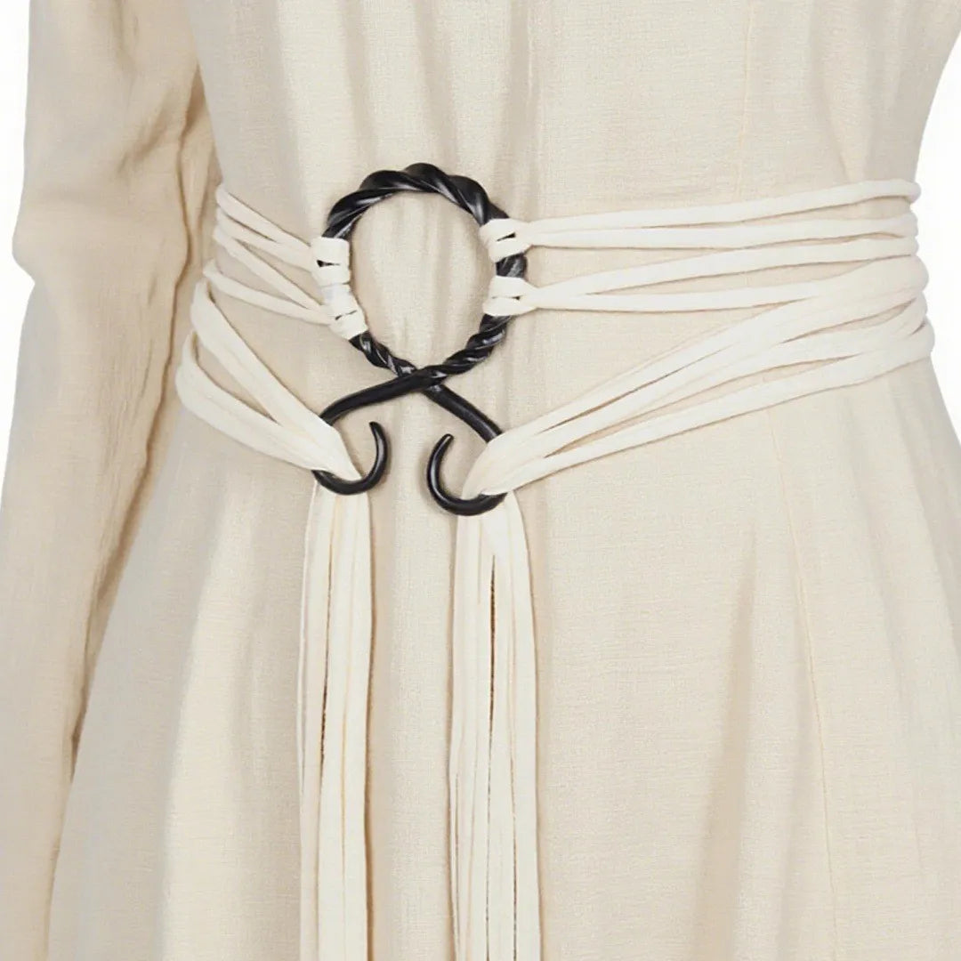 Vintage Bohemian Belt | Geflochtenes Seil mit verstellbaren Fransen