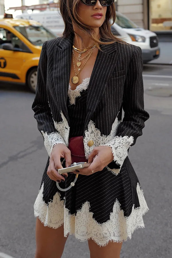 Kleidungsset: Minikleid + Blazer | Eleganter Look für Party oder Büro