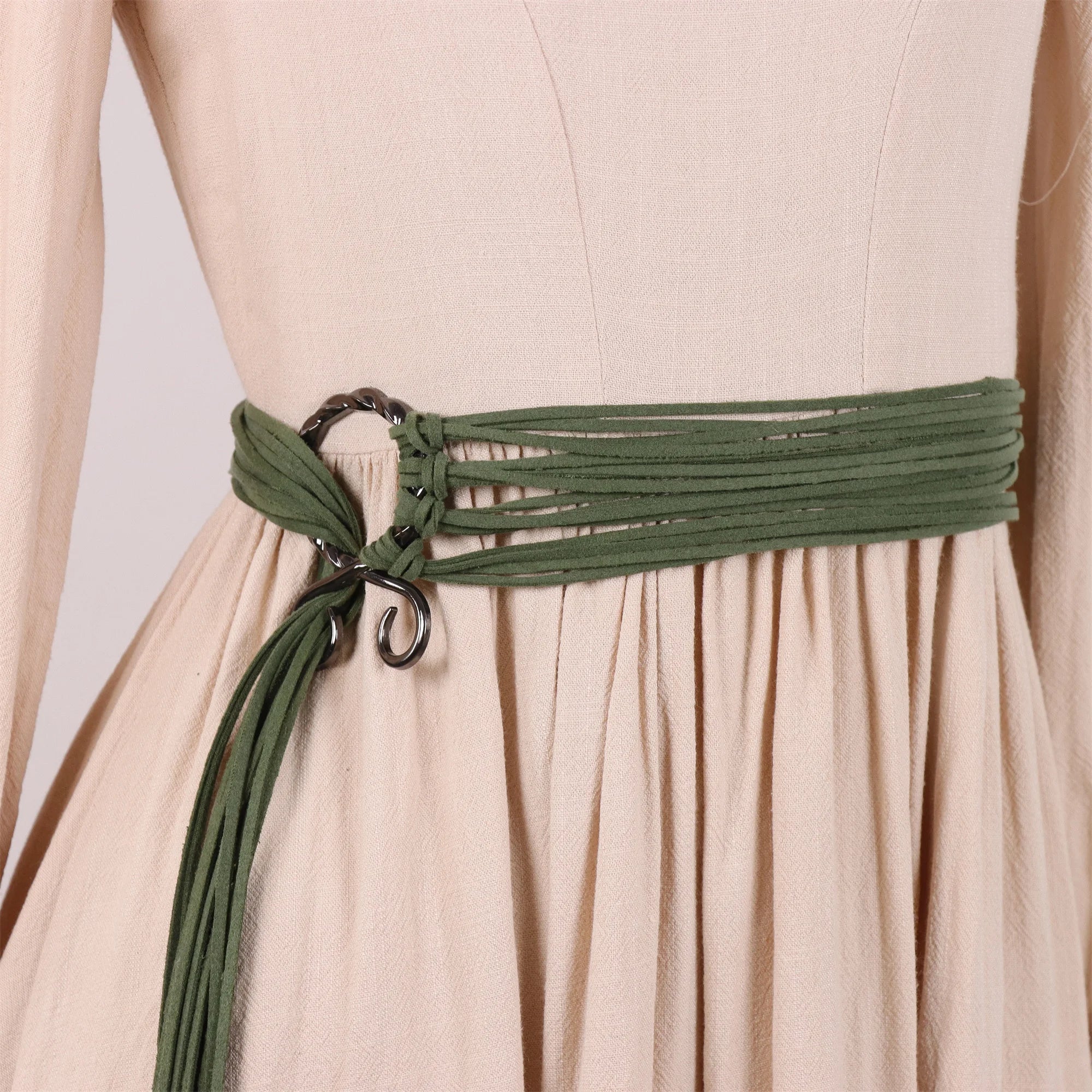 Vintage Bohemian Belt | Geflochtenes Seil mit verstellbaren Fransen