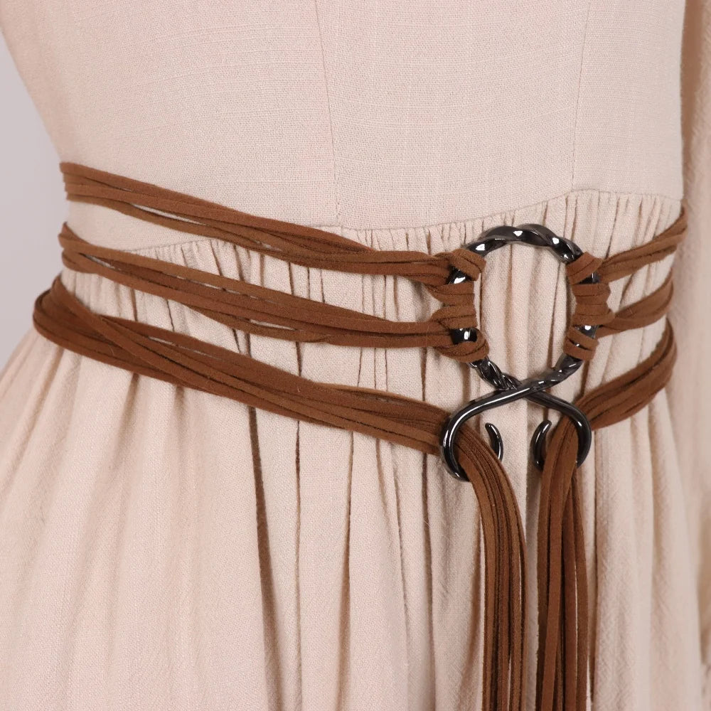 Vintage Bohemian Belt | Geflochtenes Seil mit verstellbaren Fransen